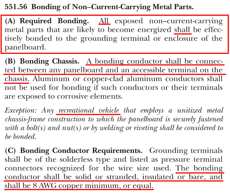 NEC Required Frame Bonding NEC Required Frame Bonding