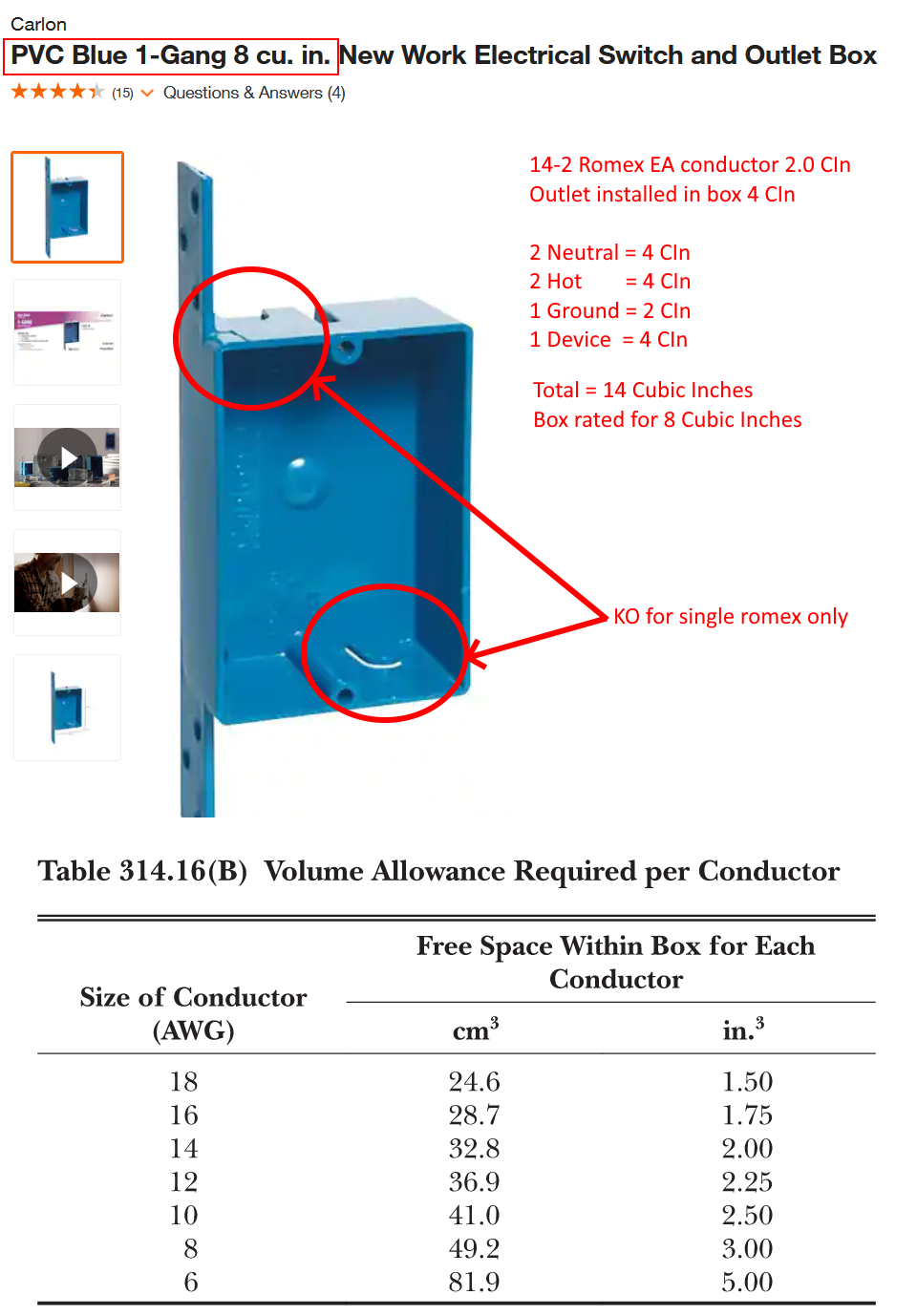 Electrical Box Fill Calculation Electrical Box Fill Calculation